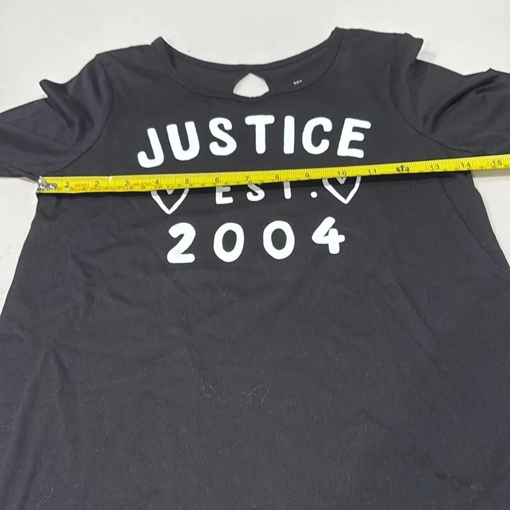 Justice - Girls long sleeve t-shirt - size 10. Black. NWOT